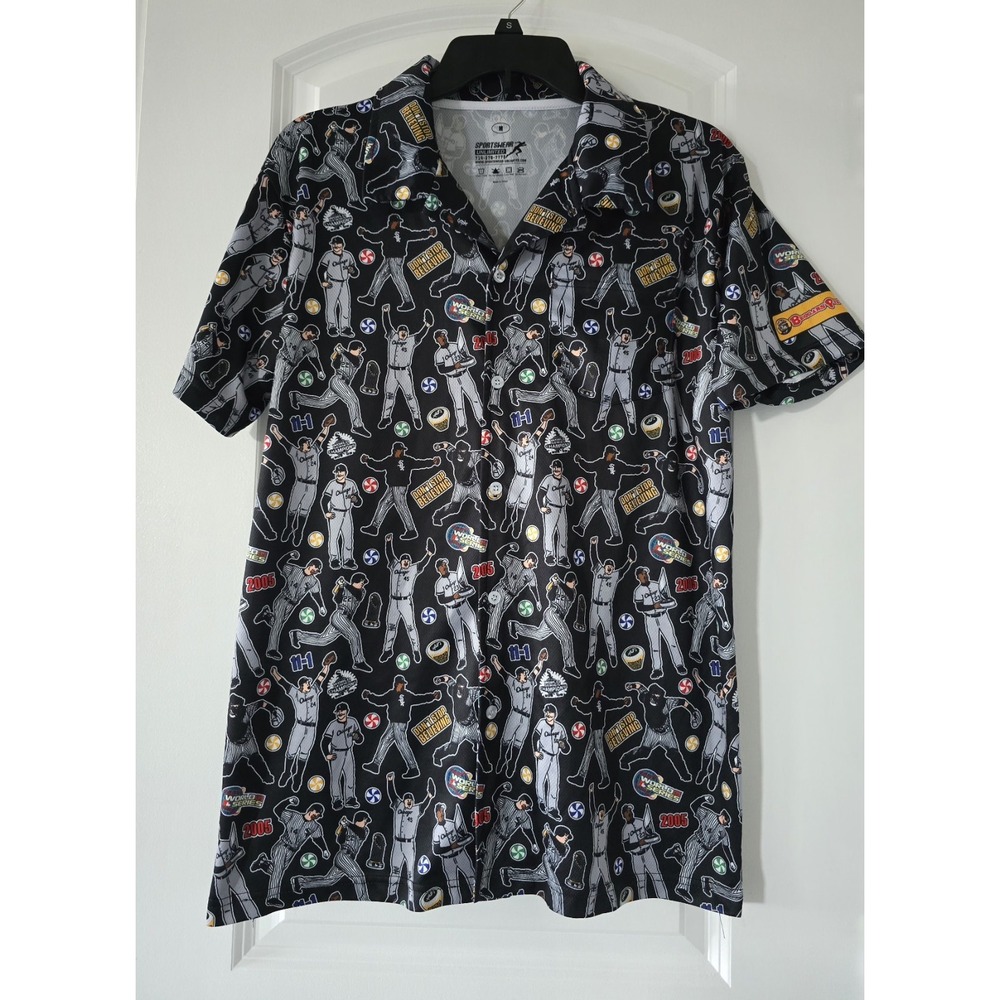 Chicago White Sox 2005 Champs Hawaiian Camp Shirt Men's Size M New Without Tag
